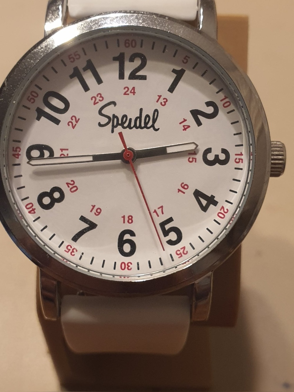 🦋10/$20🦋 Speidel Silver/White Silicone Nurse's Scrub Watch